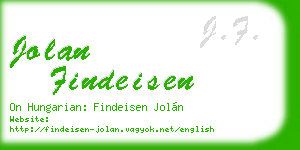 jolan findeisen business card